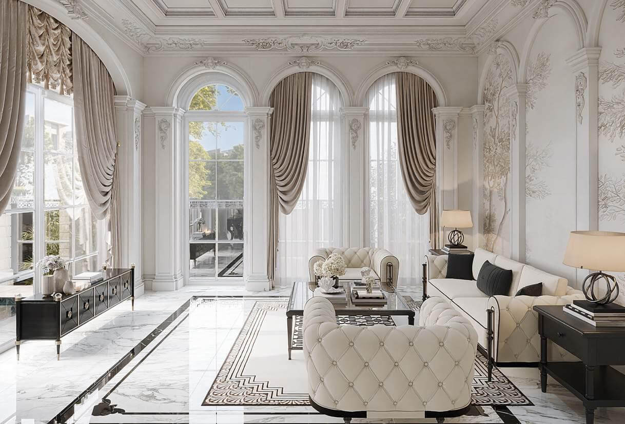 nội thất biệt thự noble palace long biên